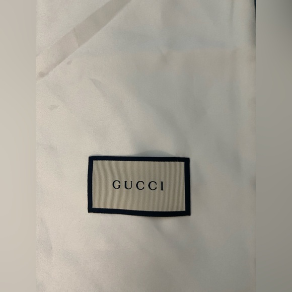 Authentic Gucci Dust Bag for Shoes/ Bags Satin w Black Ribbon Size 6.25” X 15.5” - Picture 2 of 11